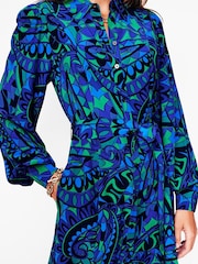 Boden Blue Martha Godet Maxi Shirt Dress - Image 3 of 5