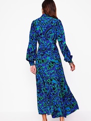 Boden Blue Martha Godet Maxi Shirt Dress - Image 4 of 5