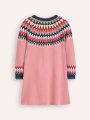 Boden Pink Minnie Fair Isle Pattern Jumper Dress - Image 5 of 6
