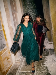 Boden Green Christina Tulle Midi Dress - Image 1 of 6