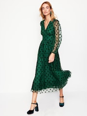 Boden Green Christina Tulle Midi Dress - Image 4 of 6