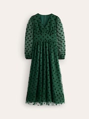 Boden Green Christina Tulle Midi Dress - Image 6 of 6