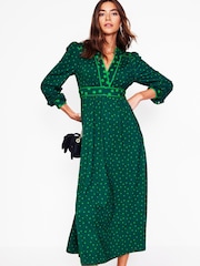 Boden Green Hotched Ponte Dress - Image 2 of 6