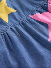Boden Blue Betsy Tiered Twirly 100% Cotton Dress - Image 3 of 3
