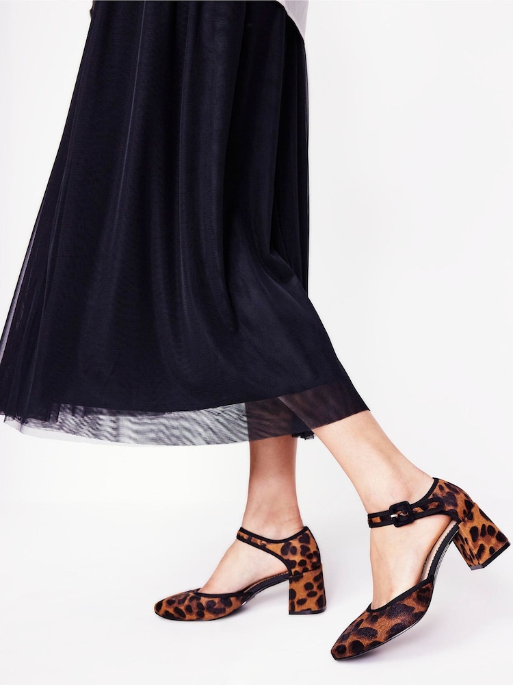 Boden Brown Two Part Block Heel Pumps - Image 1 of 4