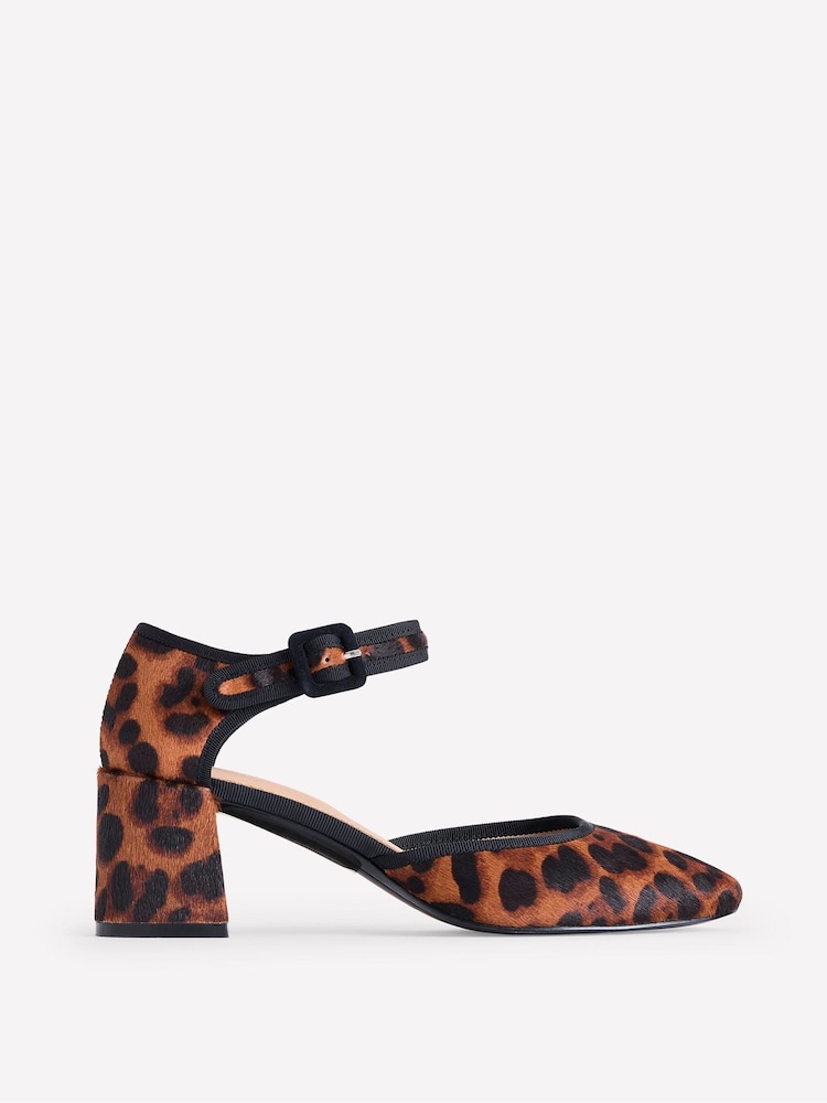 Boden Brown Two Part Block Heel Pumps - Image 2 of 4
