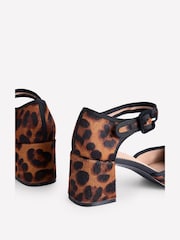 Boden Brown Two Part Block Heel Pumps - Image 4 of 4