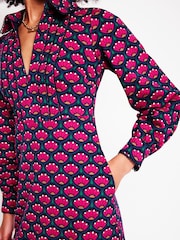Boden Pink Piping Zip-Up Ponte Dress - Image 5 of 6