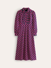 Boden Pink Piping Zip-Up Ponte Dress - Image 6 of 6