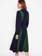 Boden Blue Notch Abstract Ponte Dress - Image 4 of 6