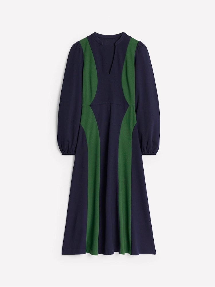 Boden Blue Notch Abstract Ponte Dress - Image 6 of 6