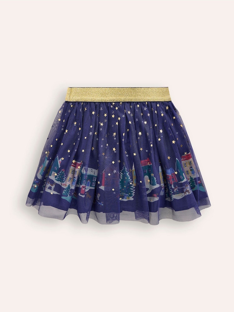 Boden Blue Fun Tulle Christmas Skirt - Image 2 of 3 Boden Blue Fun Tulle Christmas Skirt - Image 2 of 3