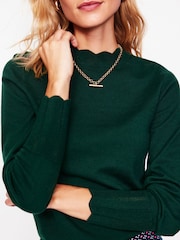 Boden Green Imi Scalloped Jumper - Image 2 of 6