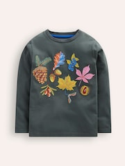 Boden Grey Fun Superstitch Grid 100% Cotton T-Shirt - Image 1 of 3