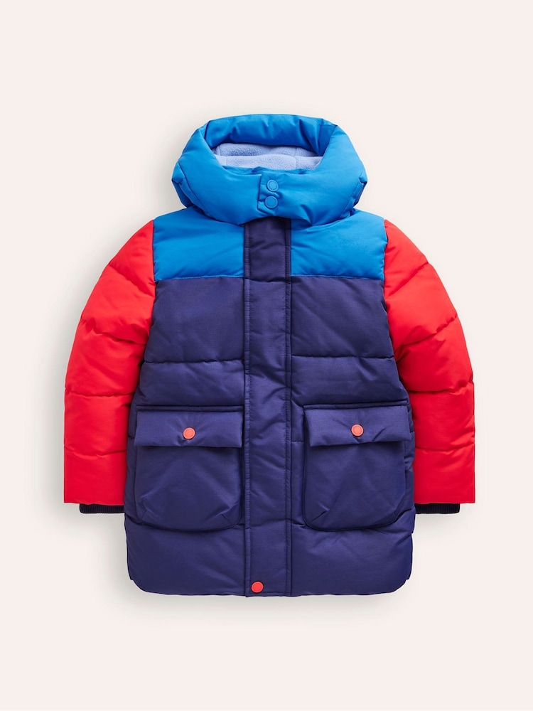 Boden Red Fleece Lined Puffer Coat - Image 2 of 5