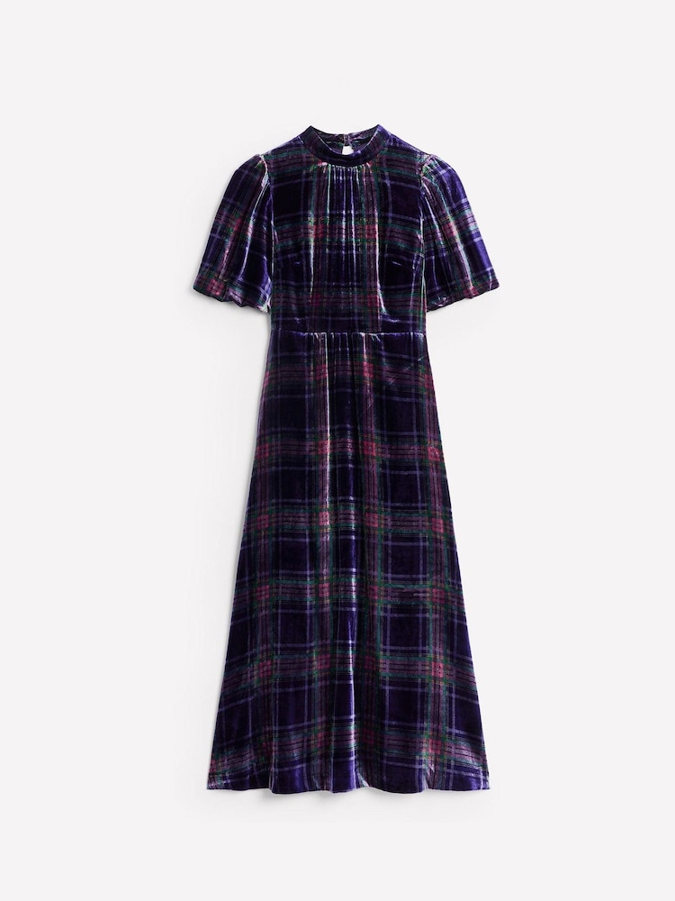 Boden Blue High Neck Velvet Dress - Image 5 of 5 Boden Blue High Neck Velvet Dress - Image 5 of 5