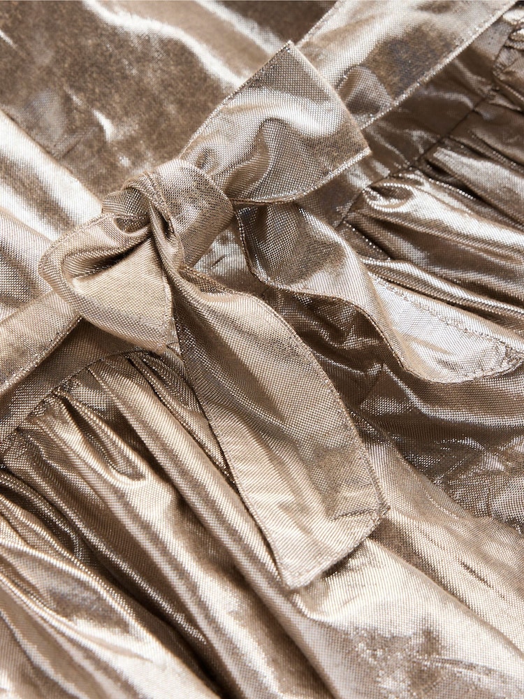 Boden Gold Smocked Party Dress - Image 4 of 4 Boden Gold Smocked Party Dress - Image 4 of 4