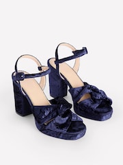 Boden Blue Twist Front Platform Sandals - Image 3 of 4