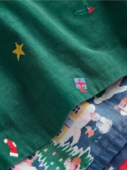 Boden Green Christmas Peggy Cord Party 100% Cotton Dress - Image 4 of 4
