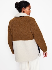 Boden Brown Borg Quilted Coat - Image 3 of 6