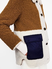 Boden Brown Borg Quilted Coat - Image 5 of 6