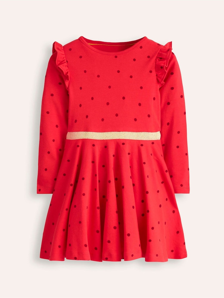 Boden Red Mabel Twirly Ballerina Party 100% Cotton Dress - Image 2 of 4 Boden Red Mabel Twirly Ballerina Party 100% Cotton Dress - Image 2 of 4