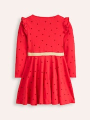 Boden Red Mabel Twirly Ballerina Party 100% Cotton Dress - Image 3 of 4