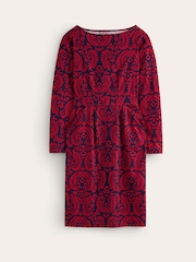Boden Burgundy 100% Cotton Florrie Long Sleeve Dress - Image 5 of 5