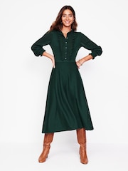 Boden Green Frilled Pointelle Dress - Image 2 of 6