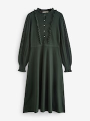 Boden Green Frilled Pointelle Dress - Image 6 of 6