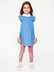 Boden Pink Christmas Tree Fun Leggings - Image 4 of 6