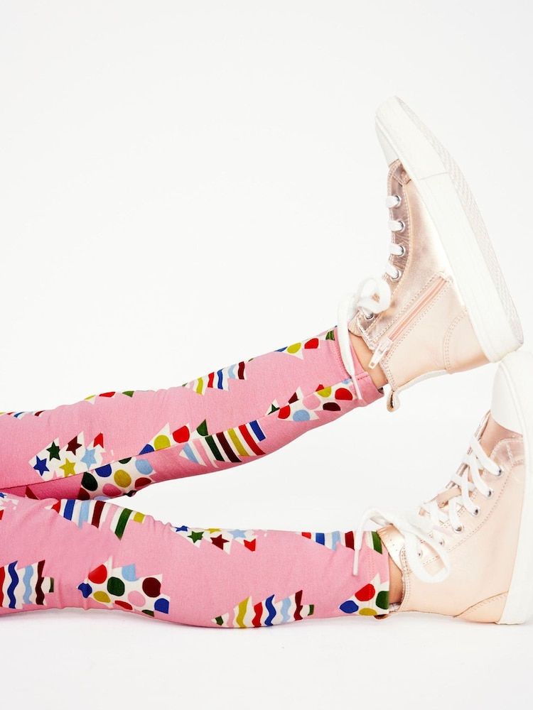 Boden Pink Christmas Tree Fun Leggings - Image 6 of 6 Boden Pink Christmas Tree Fun Leggings - Image 6 of 6