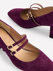 Boden Purple Block Heel Pumps - Image 4 of 4