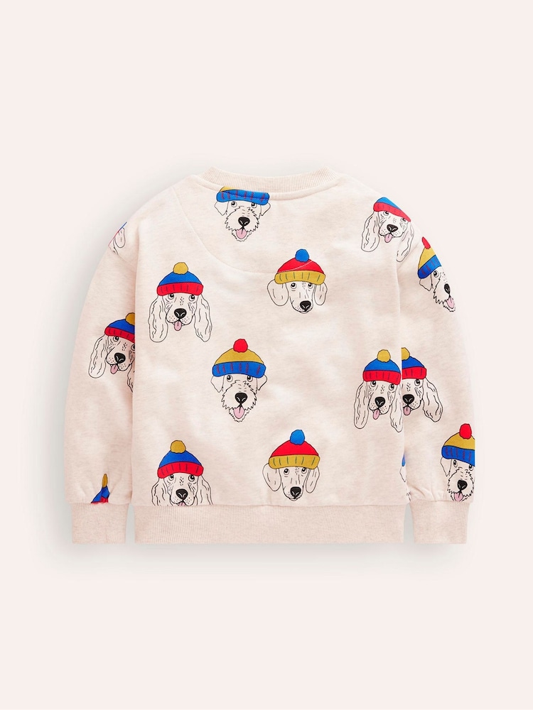 Boden Cream Printed 100% Cotton Sweatshirt - Image 2 of 3