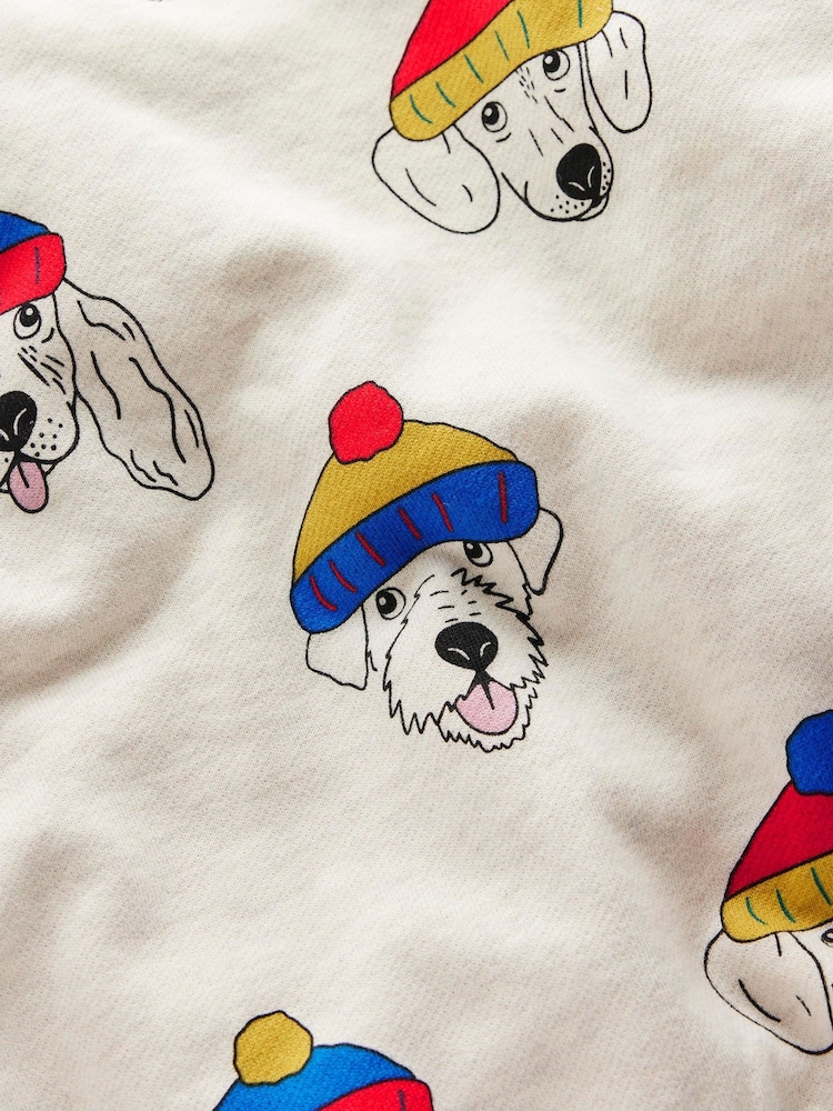 Boden Cream Printed 100% Cotton Sweatshirt - Image 3 of 3