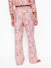 Boden Pink Brushed 100% Cotton Christmas Pyjama Trousers - Image 3 of 5