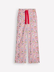 Boden Pink Brushed 100% Cotton Christmas Pyjama Trousers - Image 5 of 5