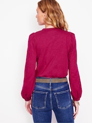 Boden Pink Marina Embroidered 100% Cotton Shirt - Image 3 of 4