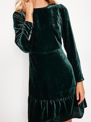 Boden Green Velvet Short Dress - Image 5 of 6