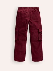 Boden Red Pull-On Cord Cargo Trousers - Image 2 of 3