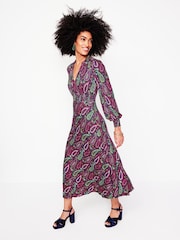 Boden Blue Ivy Smocked Midi Dress - Image 2 of 7