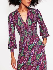 Boden Blue Ivy Smocked Midi Dress - Image 3 of 7