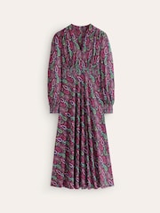 Boden Blue Ivy Smocked Midi Dress - Image 7 of 7