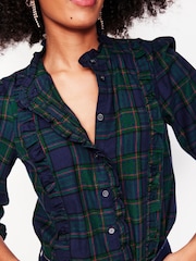 Boden Green Isla Frill Detail 100% Cotton Blouse - Image 5 of 6
