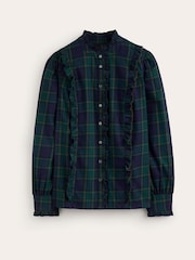 Boden Green Isla Frill Detail 100% Cotton Blouse - Image 6 of 6