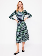 Boden Green Puff Sleeve Blouson Dress - Image 1 of 5