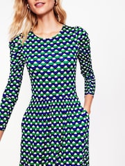 Boden Green Puff Sleeve Blouson Dress - Image 2 of 5