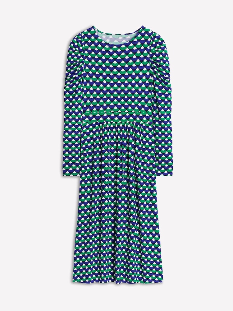 Boden Green Puff Sleeve Blouson Dress - Image 5 of 5
