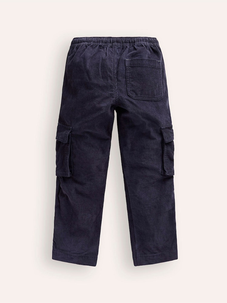 Boden Blue Pull-On Corduroy Cargo Trousers - Image 2 of 3