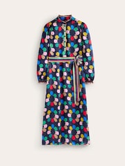 Boden Blue Jasmine Satin Midi Dress - Image 6 of 6